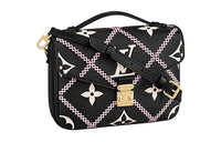 LOUIS VUITTON Pochette Métis Black/Pink/Beige