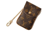 LOUIS VUITTON Canvas With Leather Cell Phone Pouch Unisex Brown
