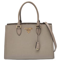 PRADA Leather Totes Handbags Women's Gray