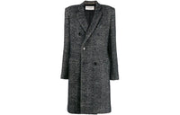 SAINT LAURENT Herringbone Double breasted Coat