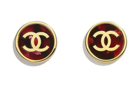 CHANEL Earrings Women's Gold And Pink