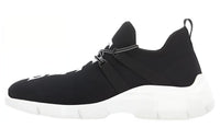 PRADA Women's XY Knit Sneaker 'Black Fluorescent Pink'