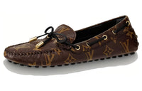 LOUIS VUITTON Gloria Loafers Women's Brown