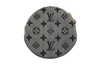 LOUIS VUITTON Canvas Wallet Mini Women's Marine Blue