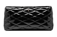 SAINT LAURENT Snap Closure Clutch Large Size Women's Black