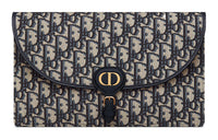 DIOR Bobby Jacquard Fabric Clutch Women's Blue