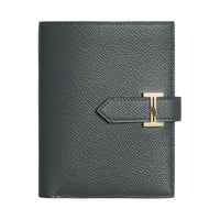 HERMES Bearn Epsom Calfskin Wallet Women's H0 Misty Gray