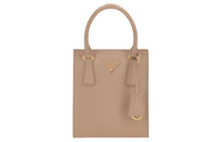 PRADA Calfskin One Shoulder Handbags Women's Sand Beige Yellow