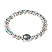 MIU MIU Crystal, Metal, Brass Bracelets Unisex Green
