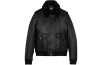 SAINT LAURENT Leather Jacket Men's Black