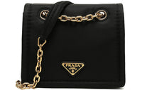 PRADA Fabric Shoulder Bag Crossbody Bag Women's Black