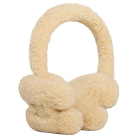 CELINE Lambskin Earmuffs Women's Light Yellow