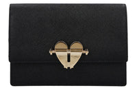 PRADA Leather Clutches Crossbody Bag Shoulder Bag Women's Black