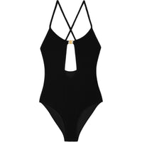 CELINE Triomphe Swimsuit In Matte Jersey