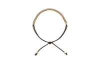 SAINT LAURENT 18 carat Gold Leather Bracelets Women's Black