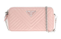 PRADA Sheepskin Shoulder Bag Crossbody Bag Mini Women's Pink