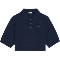 CELINE SS25 Polo Shirt Women's Marine Blue