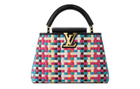 LOUIS VUITTON Capucines Coated Canvas Cow Leather Patchwork Kapustin Crossbody Handbag Regular Women's Multicolor
