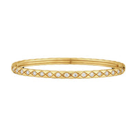 CHANEL 18K Gold Diamonds Bangles Unisex Gold