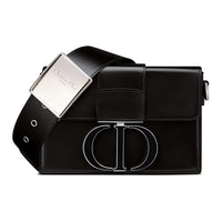 DIOR 30 Montaigne Smooth Finish Cow Leather Shoulder Bag Crossbody Bag Women's Black