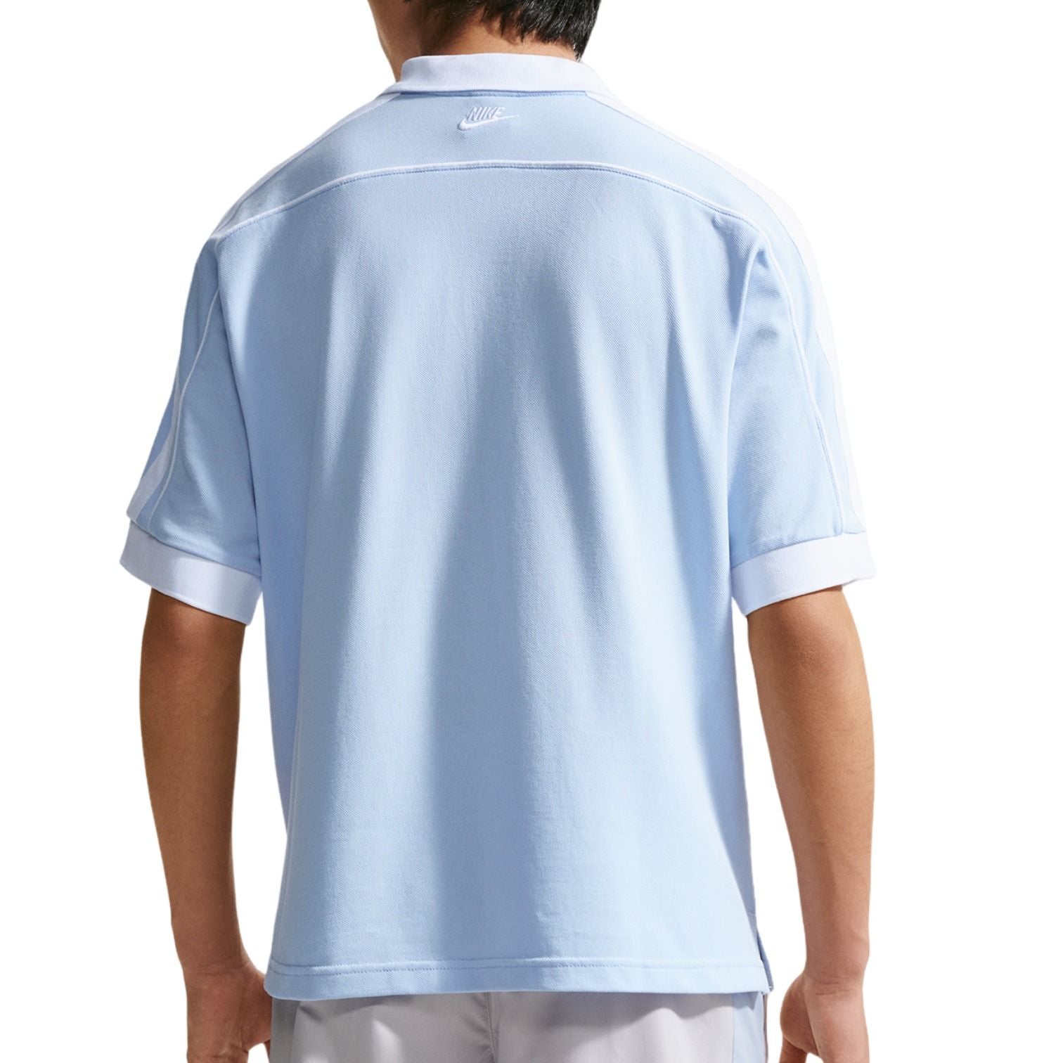 Nike Sportswear Club Oversized Polo Shirt 'Hydrogen Blue White' IF0724-407