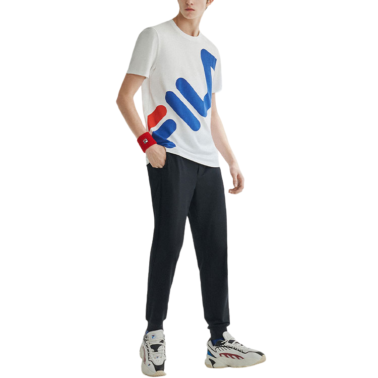 FILA FUSION Logo Tee 'White Blue' T11M022118F-WT