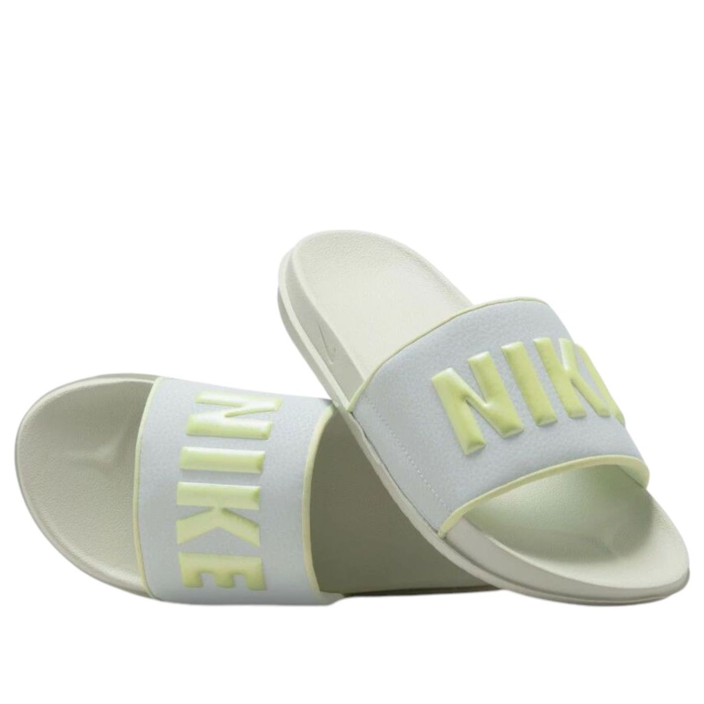(WMNS) Nike Offcourt Slide 'Light Silver Barely Volt' BQ4632-013