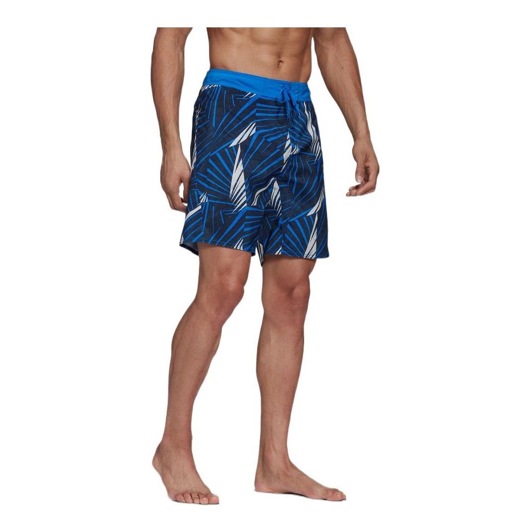 adidas Graphic Tech Swim Shorts Asia Sizing 'Blue White' FJ3908
