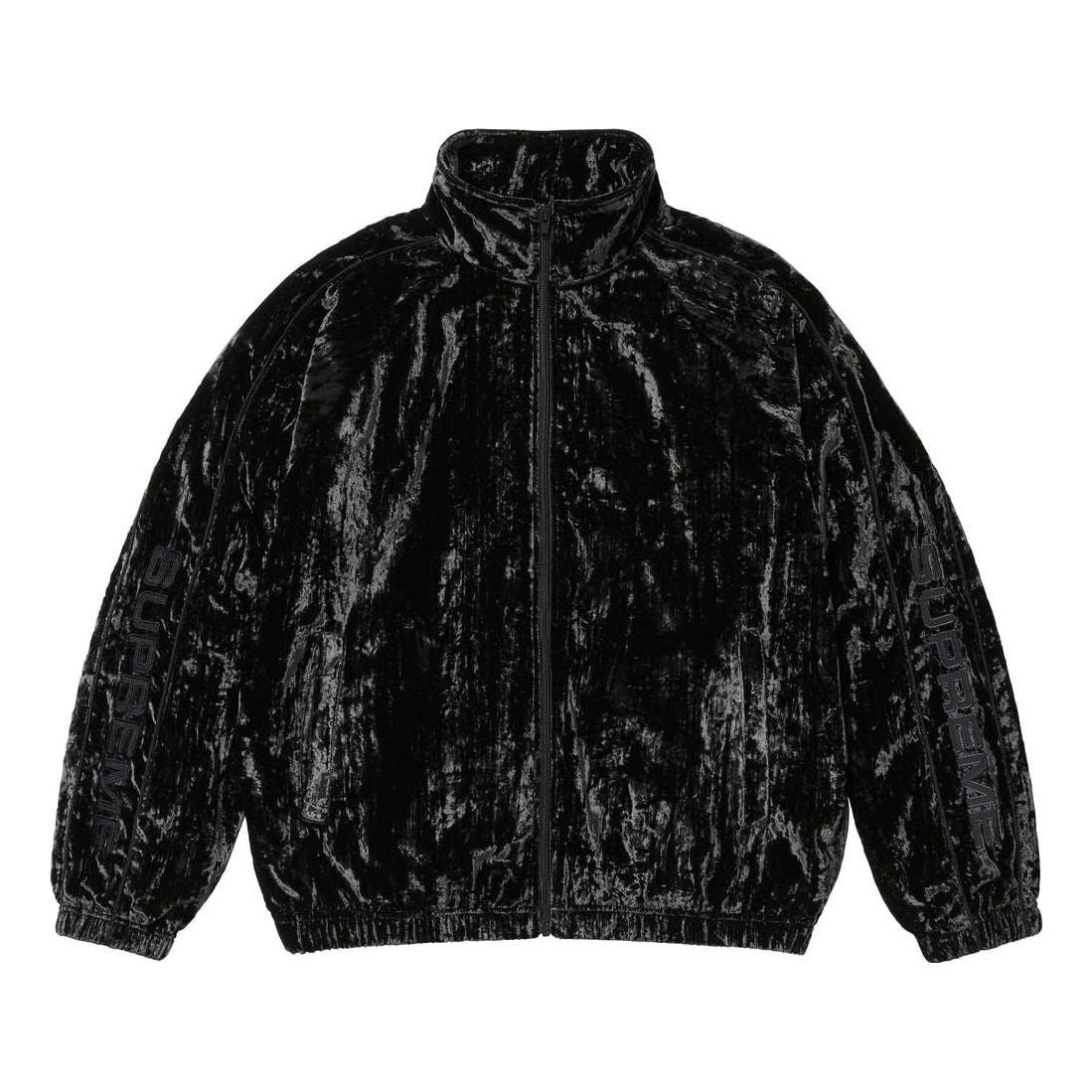 Supreme Crushed Velvet Track Jacket 'Black' SUP-FW23-119