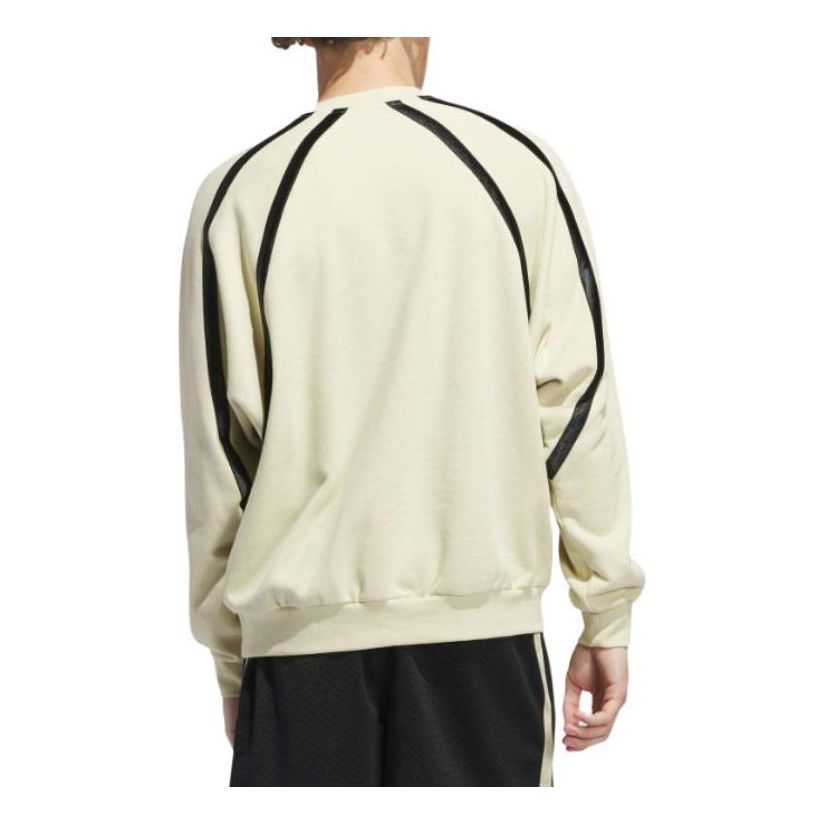 adidas Basketball Graphic Crewneck Sweatshirt Asia Sizing 'White Black' IR6384