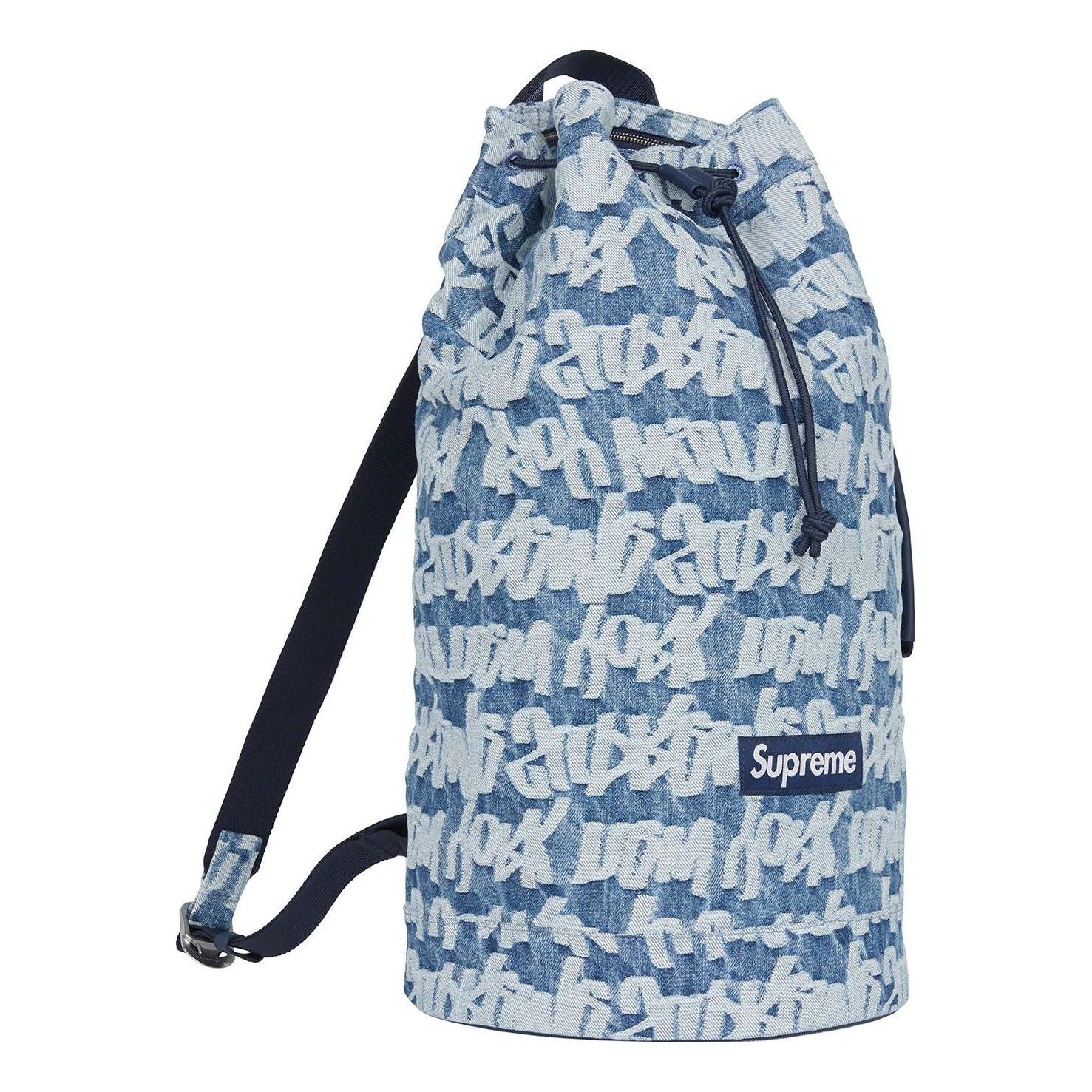 Supreme Fat Tip Jacquard Denim Backpack 'Teal White' SUP-SS22-747