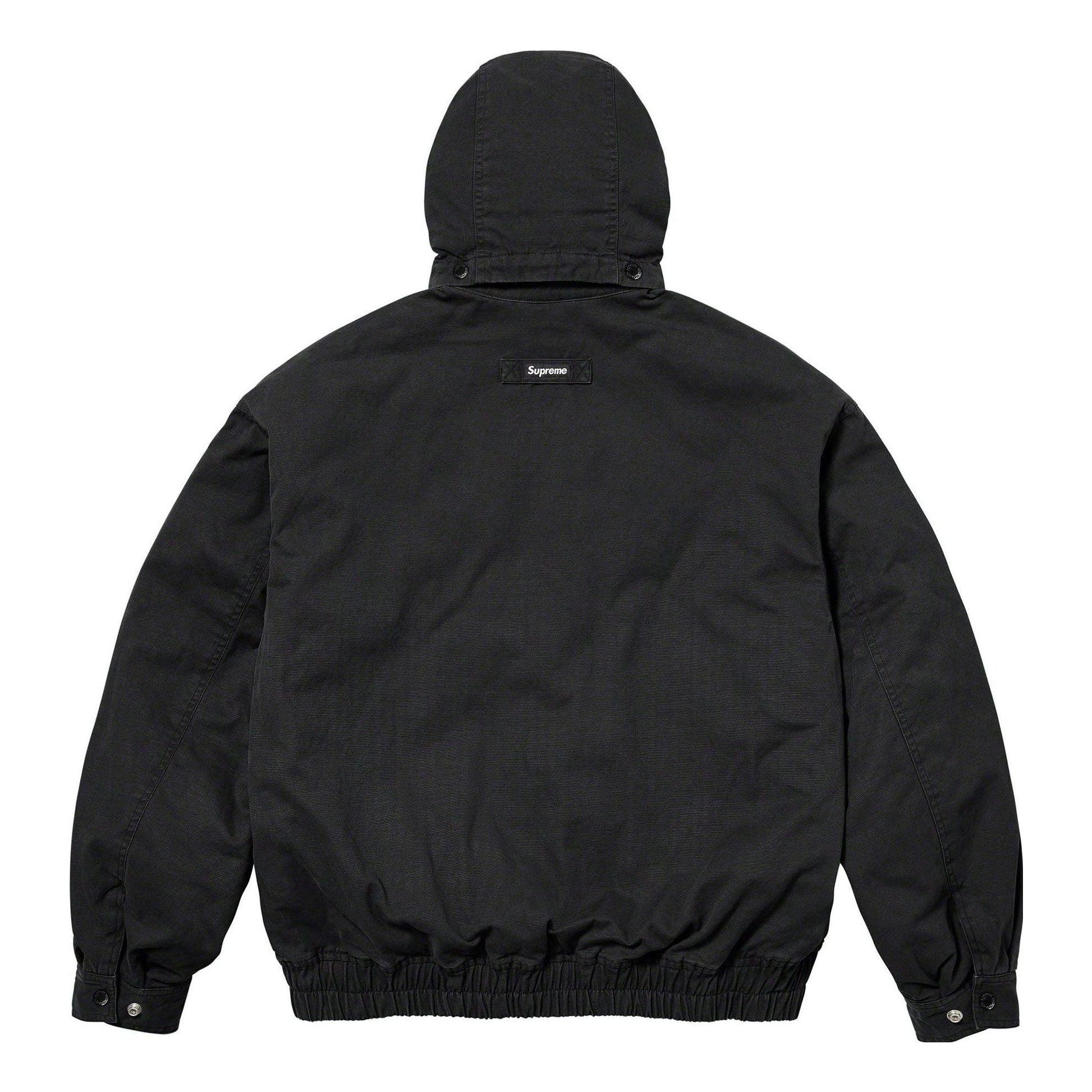 Supreme Leather Collar Utility Jacket 'Black' SUP-FW23-034