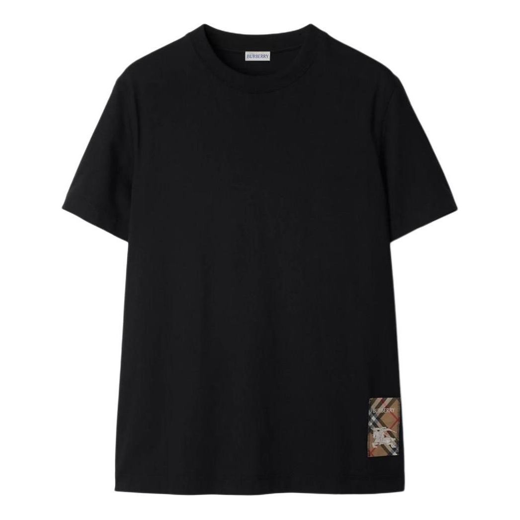 Burberry 26 Check Label Cotton T-shirt 'Black' 81048891