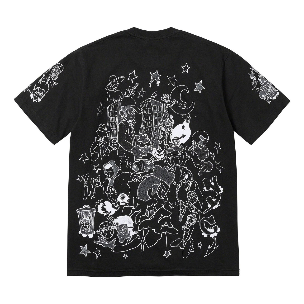 Supreme Downtown T-Shirt 'Black White' SUP-FW23-017