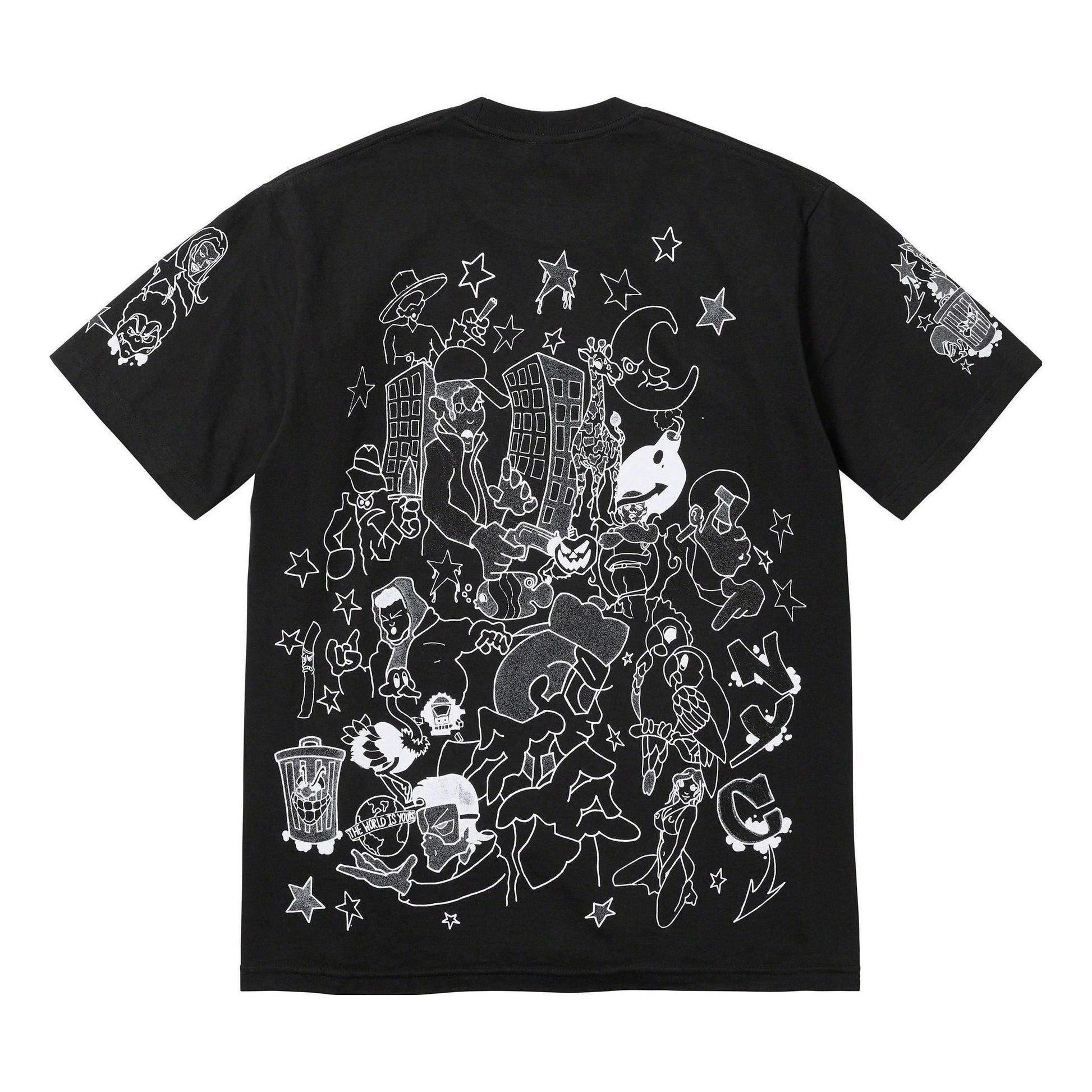 Supreme Downtown T-Shirt 'Black White' SUP-FW23-017