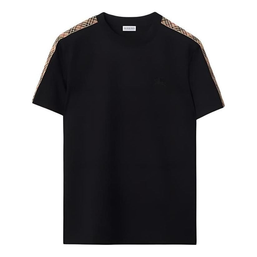Burberry 26 Check Trim Cotton T-shirt 'Black' 81062481