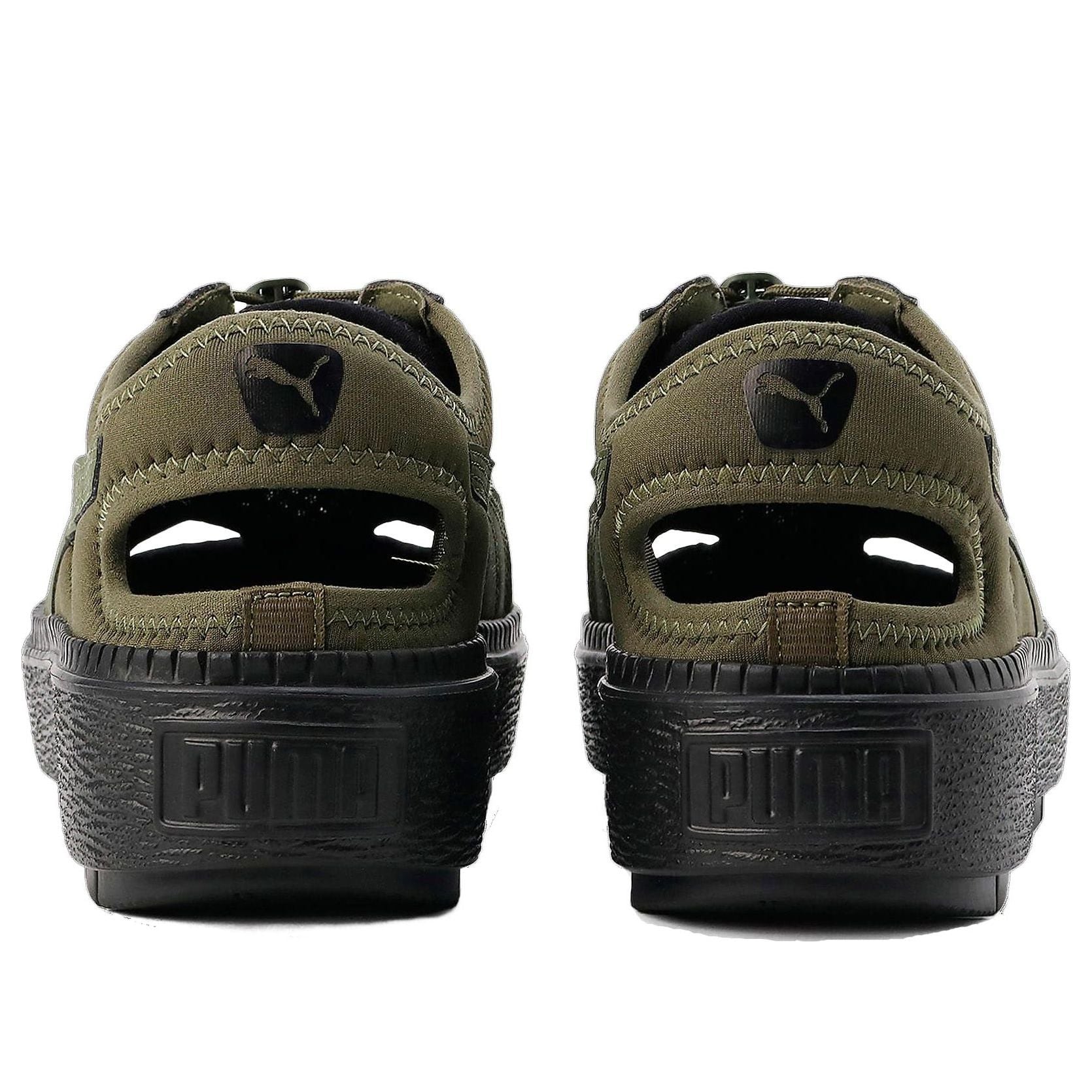 (WMNS) PUMA Platform Trace Light Mule 'Green Black' 382872-09