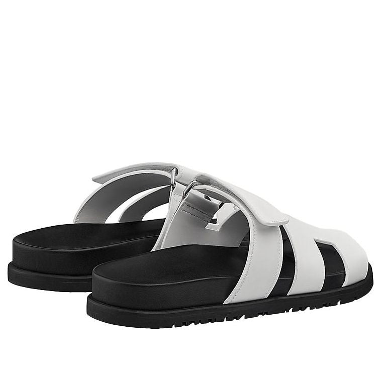 (WMNS) HERMES Chypre Sandals 'White Calfskin' H211114Z-90