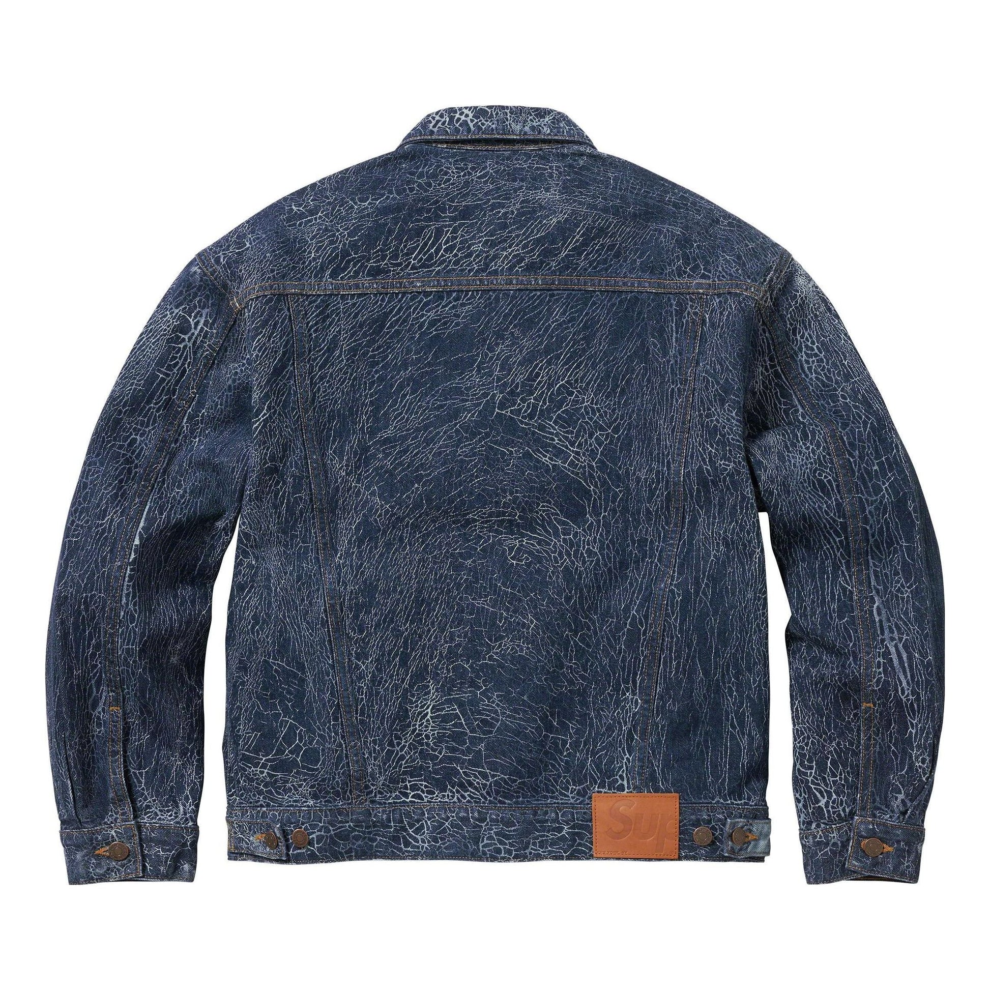 Supreme Crackle Denim Trucker Jacket 'Blue' SUP-FW23-039