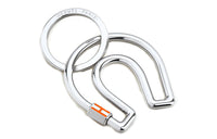 HERMES Keychains Unisex Silver/Orange
