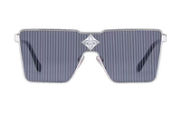 LOUIS VUITTON Alloy Irregular Shape Sunglasses Men's Silver