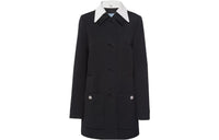 PRADA Contrasting collar Single breasted Coat