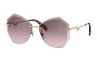 MIU MIU Irregular Shape Sunglasses Women's Gold