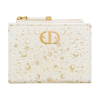 DIOR Calfskin Wallet Women's Beige