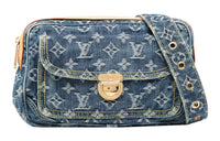 LOUIS VUITTON 2007 Monogram pattern Denim Belt Bag