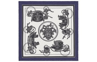 HERMES Silk Scarves Women's Black