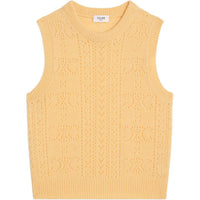 CELINE Cowl Neck Sweater In Pointelle Cashmere