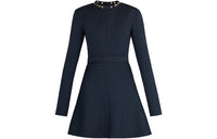 LOUIS VUITTON Long-Sleeved Dresses Women's Blue
