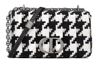 DIOR Caro Embroidery Shoulder Bag, Crossbody Bag Medium Size Women's Black/White