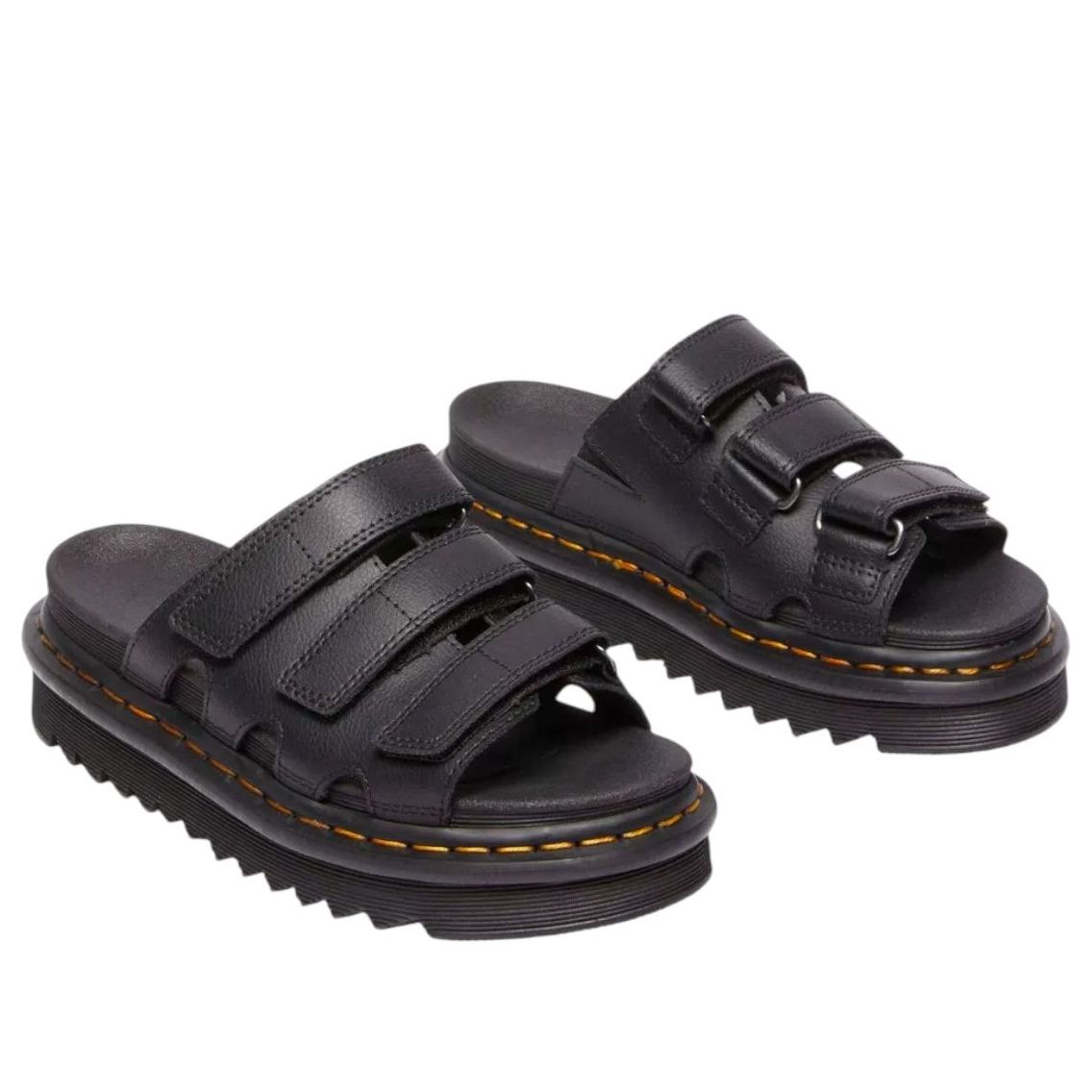 (WMNS) Dr. Martens Raine Slide Athena Leather 'Black' 40522001